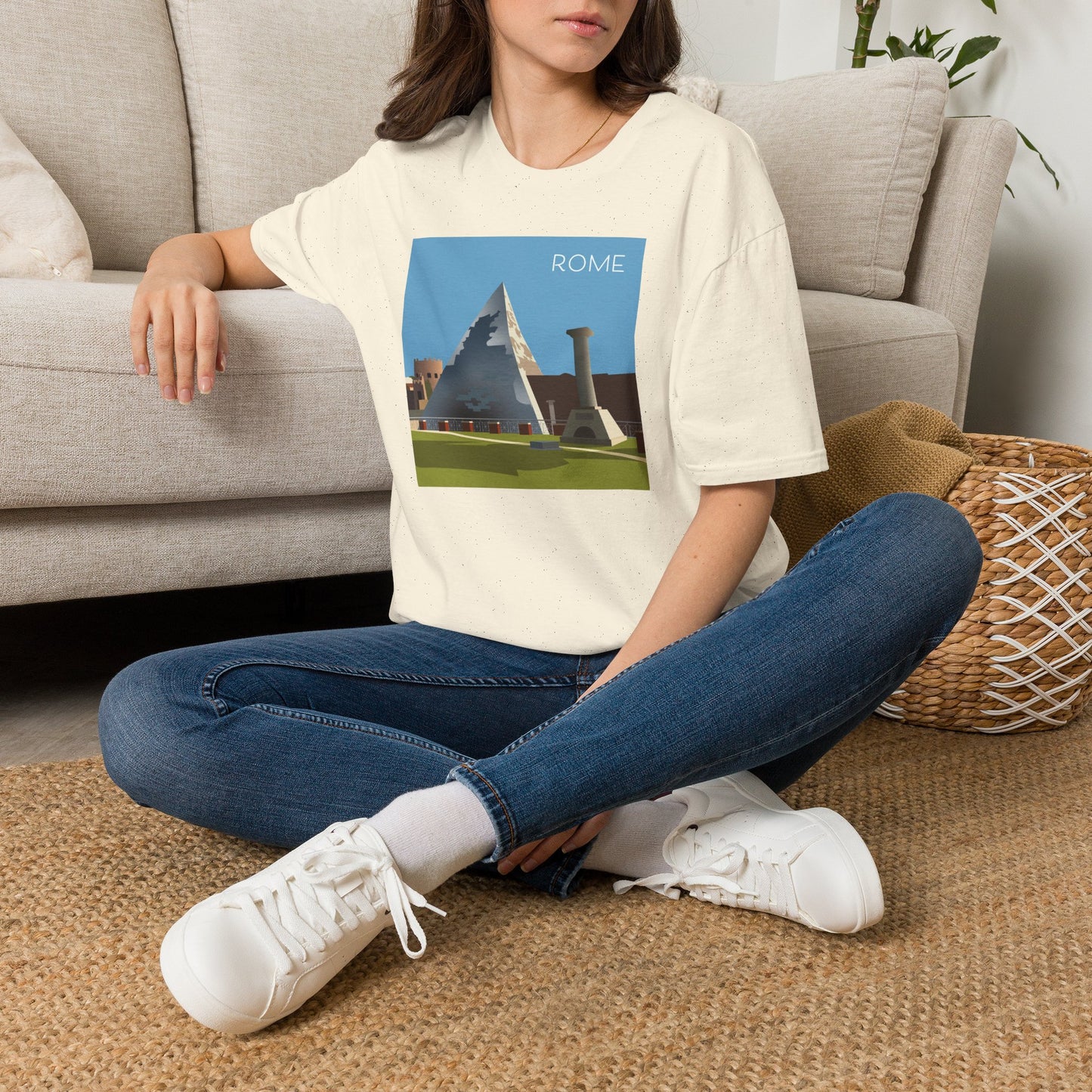 Vintage Pyramid & Ruins Graphic T-Shirt
