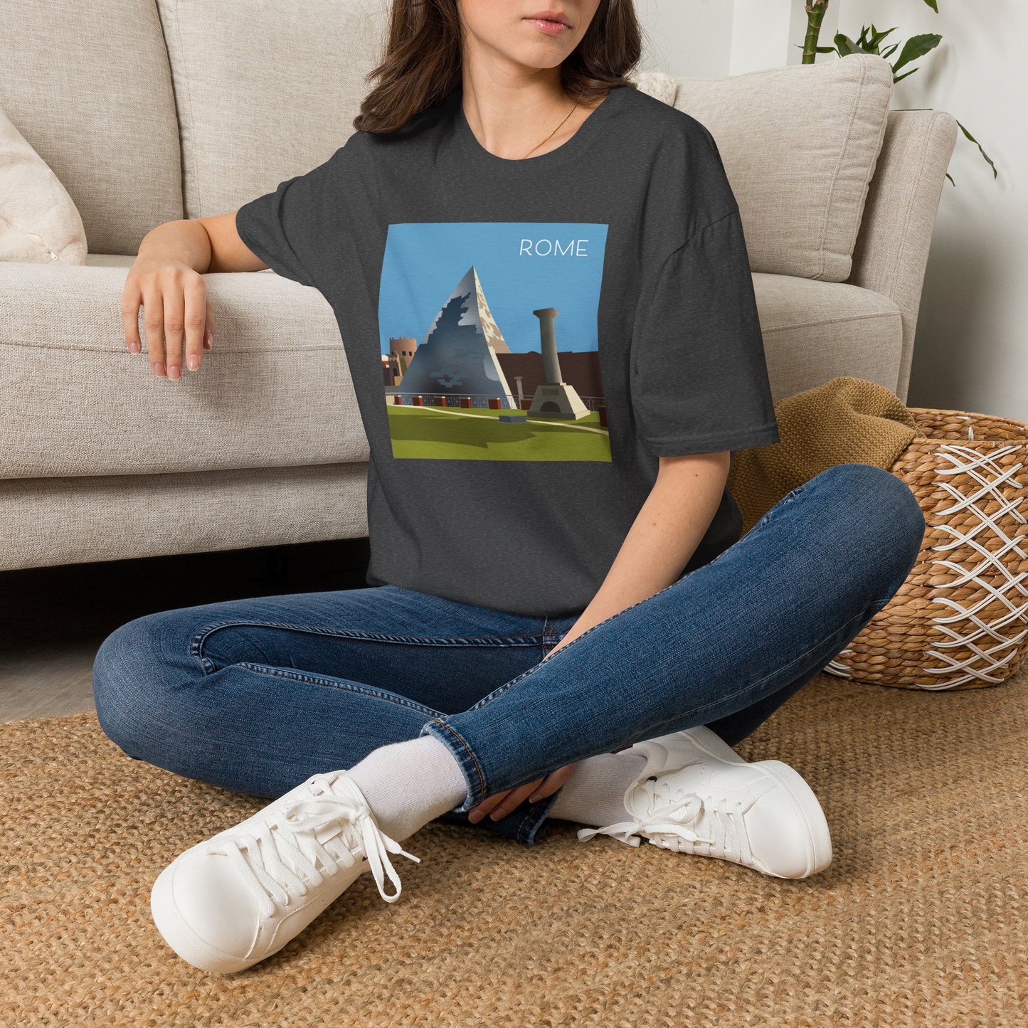 Vintage Pyramid & Ruins Graphic T-Shirt