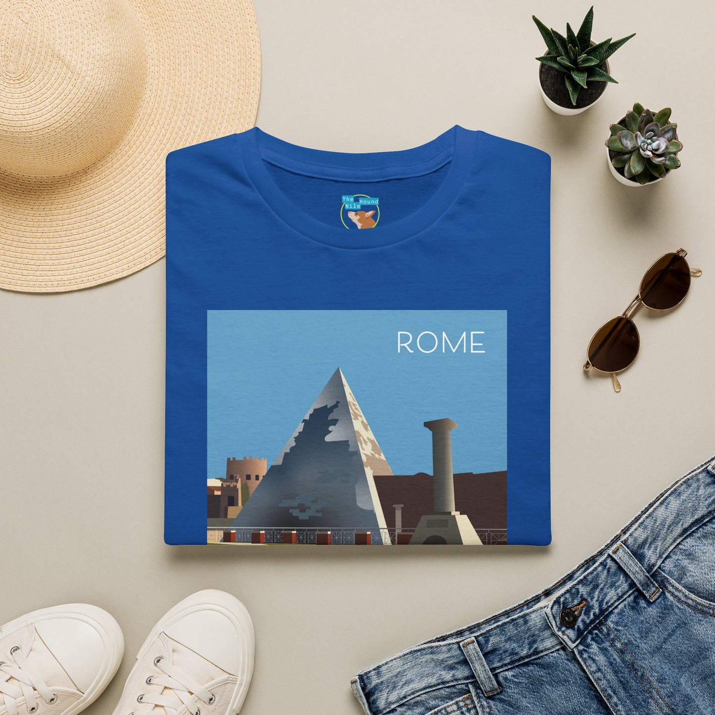 Vintage Pyramid & Ruins Graphic T-Shirt