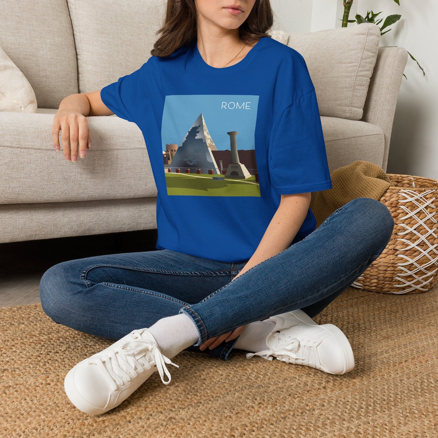 Vintage Pyramid & Ruins Graphic T-Shirt