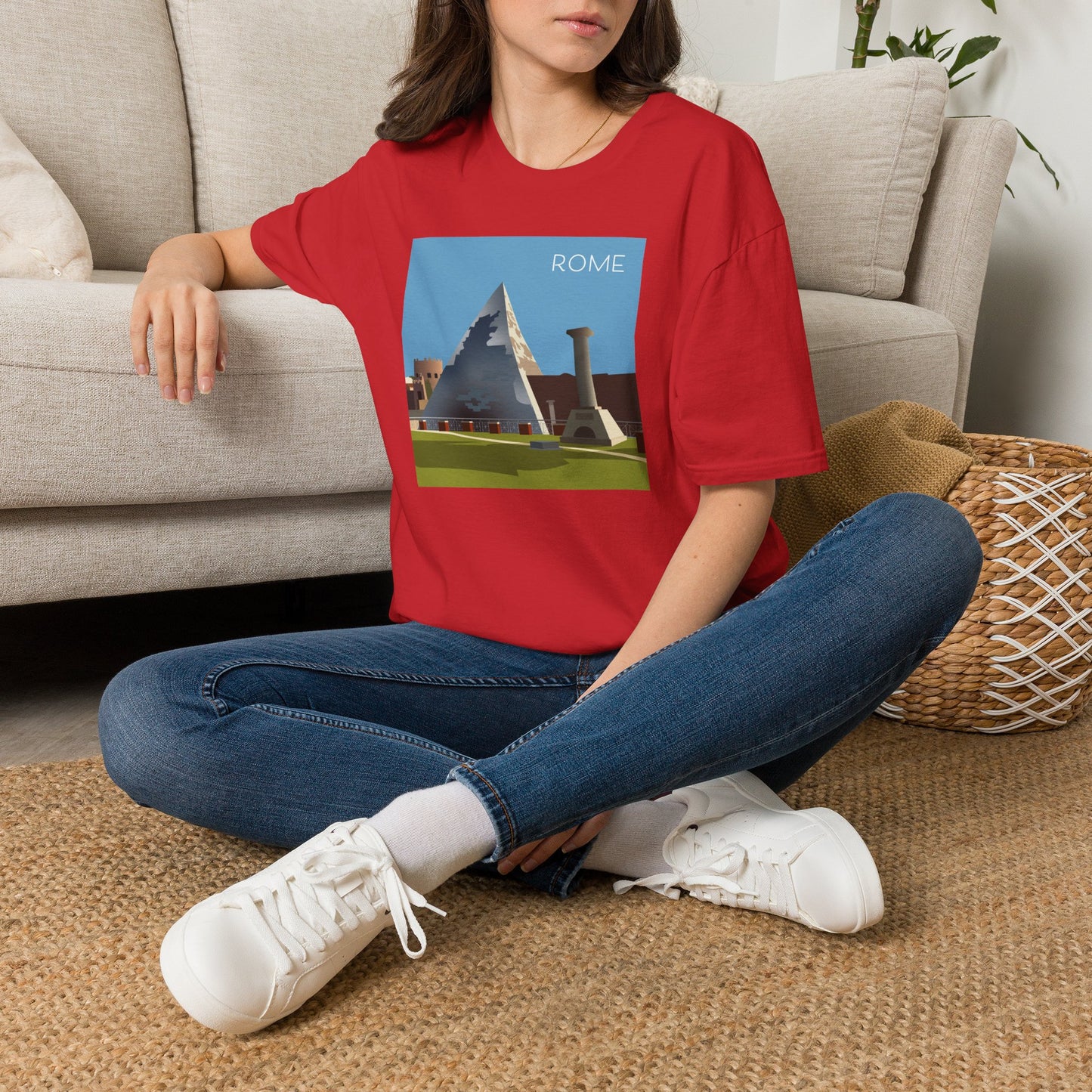 Vintage Pyramid & Ruins Graphic T-Shirt