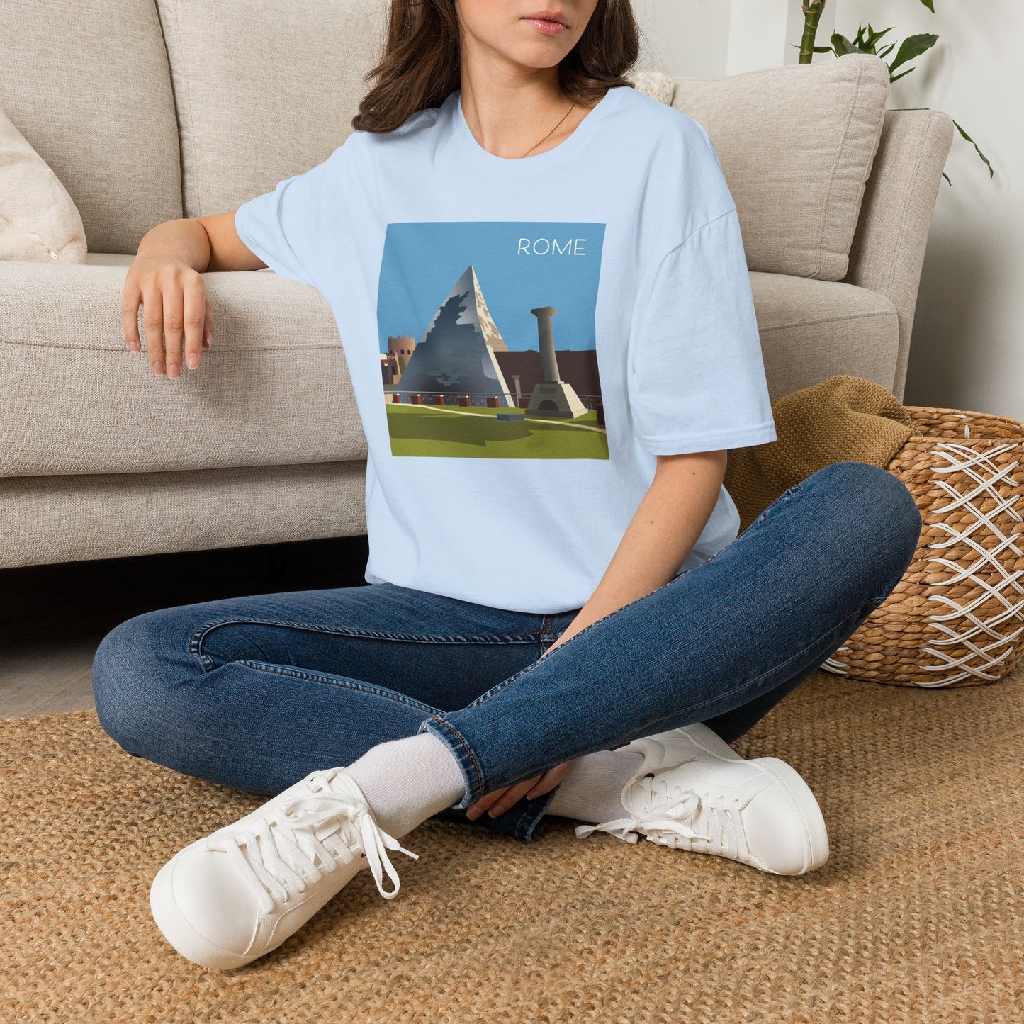 Vintage Pyramid & Ruins Graphic T-Shirt