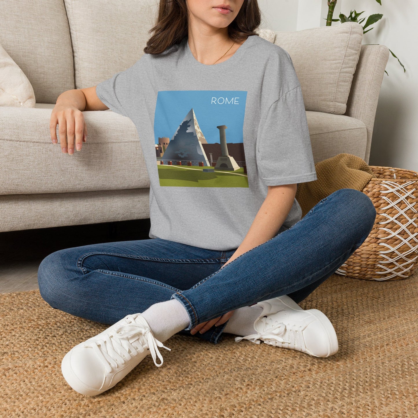 Vintage Pyramid & Ruins Graphic T-Shirt