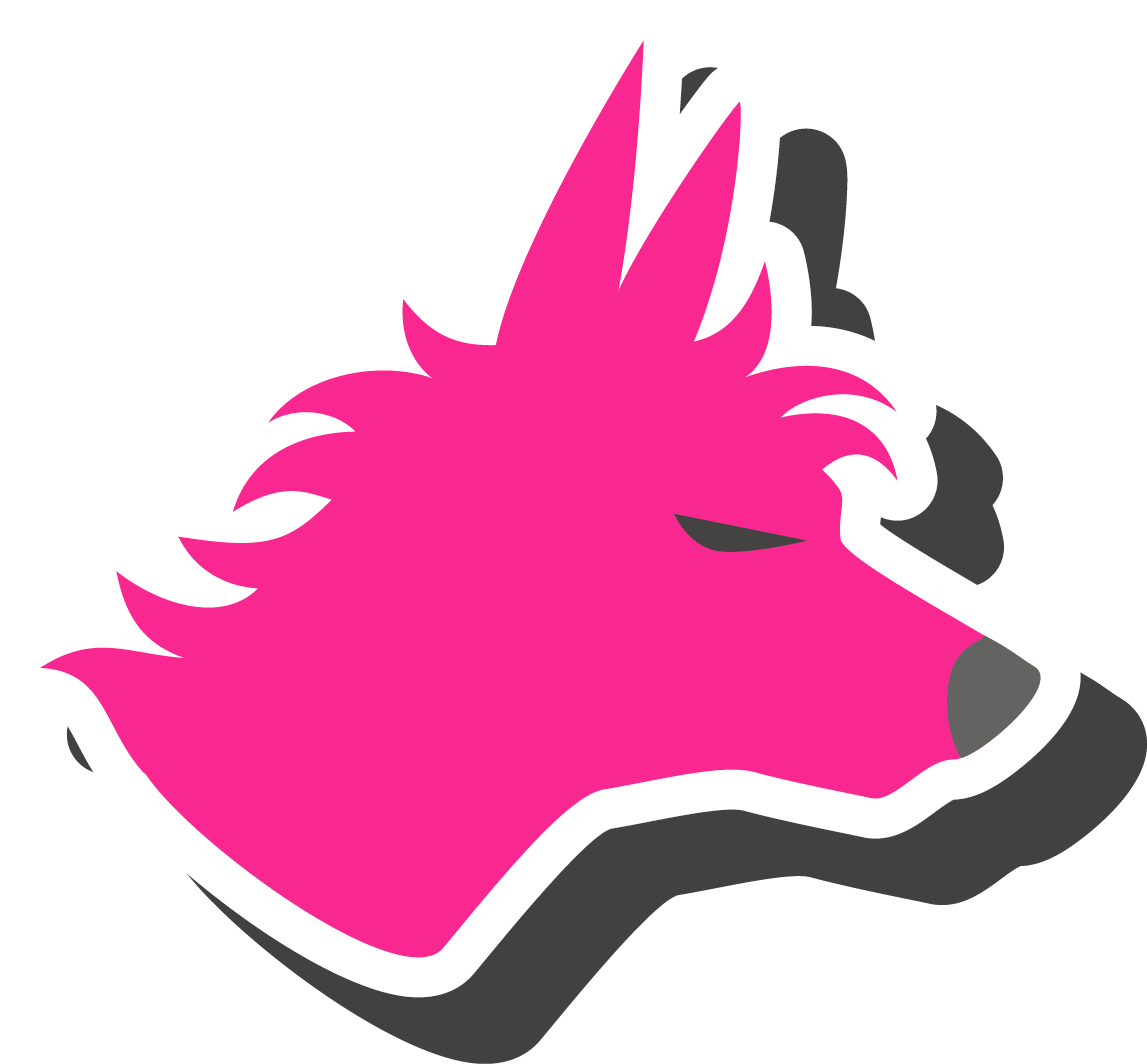 Magenta Dog Icon Sticker